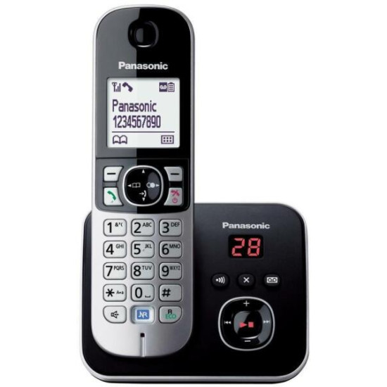 Telefon fara fir Panasonic DECT KX-TG6821FXB, Caller ID, Negru Telefon fara fir Panasonic DECT KX-TG6821FXB, Caller ID, Negru