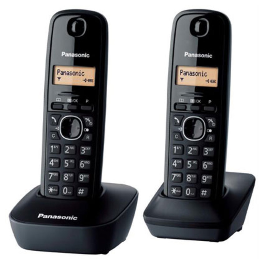 Telefon fara fir Panasonic Dect Twin KX-TG1612FXH, 2 receptoare