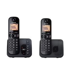 Telefon Panasonic Twin cu 2 receptoare si Robot telefonic (KX-TGC220FXB + KX-TGC210FXB)