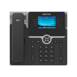 Telefon IP Dinstar C64G, 16 Conturi SIP, PoE, Negru