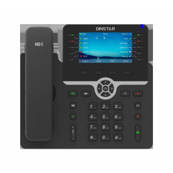 Telefon IP Dinstar C66G, 20 Conturi SIP, PoE, Negru