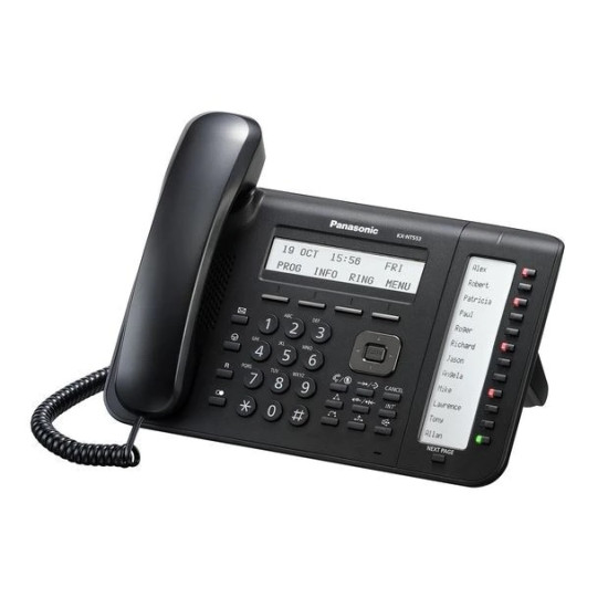 Telefon IP proprietar Panasonic KX-NT553X-B, Negru