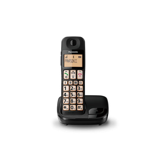 Telefon fix, Panasonic, model KX-TGE110PDB, Negru