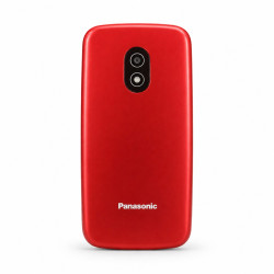 Telefon mobil cu clapeta Panasonic KX-TU410EXR, Ideal pentru seniori, butoane mari, simplu de folosit, Rosu