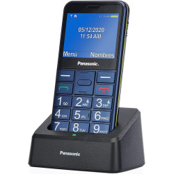 Telefon Mobil Panasonic KX-TU155 EXCN Single SIM, 2G, pentru seniori, buton SOS, Albastru
