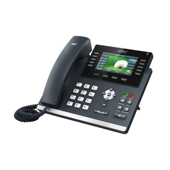 Telefon VoIP Karel IP136, 6 conturi VoIP PoE Gigabit dual-port