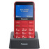 Telefon Mobil Panasonic KX-TU155 EXRN Single SIM, 2G, pentru seniori, buton SOS, Rosu